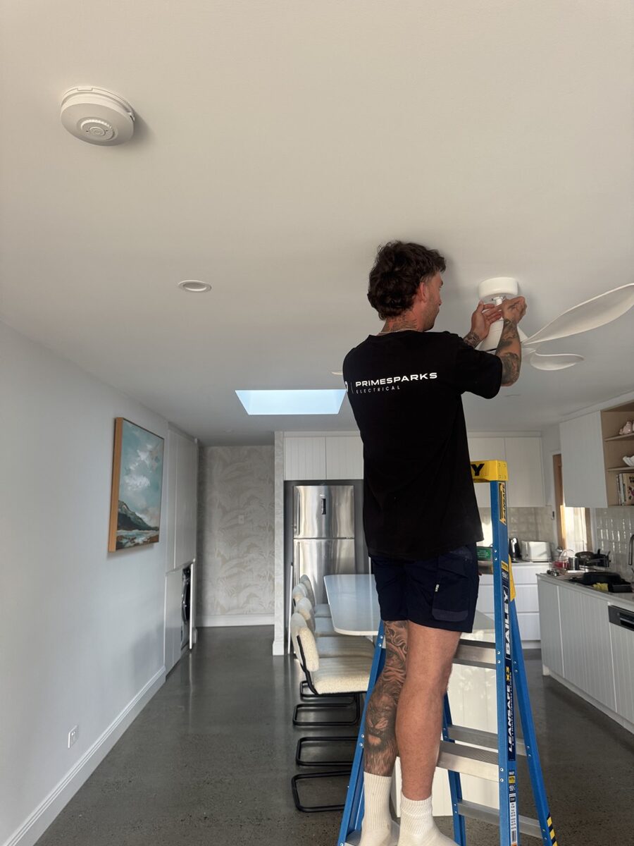 Prime Sparks Electrical — ceiling fan and smoke alarm install Gold Coast